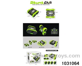 RC stunt car in color box