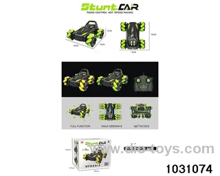 RC stunt car in color box