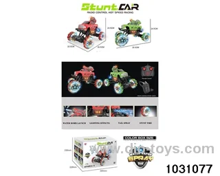 1:12 Lighted RC stunt car in color box