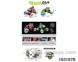 1:12 Lighted RC stunt car in color box