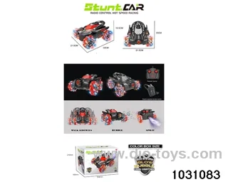 Lighted RC stunt car in color box