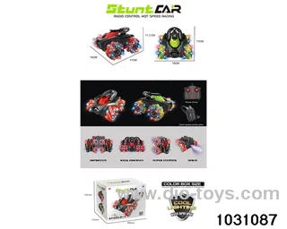 Lighted RC stunt car in color box
