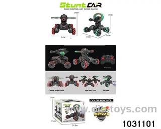 1:10 14ch RC stunt car in color box