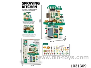 48pcs kitchen toy with light&sound effect 2color mixed loading