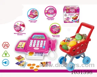 Smart cash register+cart with light&sound in window box