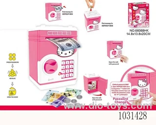 Smart safe with coins with  light&sound in window box