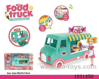 food truck + 7inch doll with light&music in window box