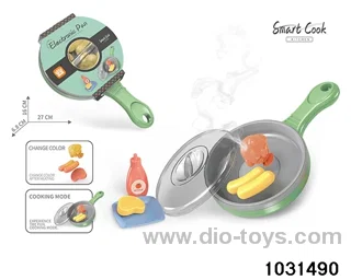 Color changing flat bottom frying pan set in 7PCS paper card
