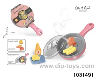 Color changing flat bottom frying pan set in 7PCS paper card