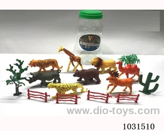 8pcs animals 6 inch in Barrel