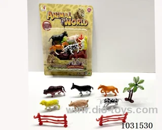 6pcs animals set 4 inch in blister card