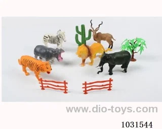 6pcs animals set 6 inch in PP bag with header