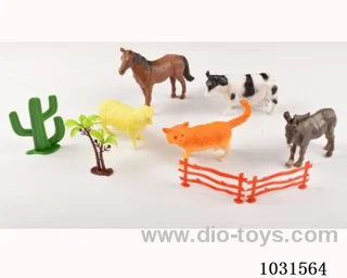 5pcs animals set 6 inch in PP bag with header