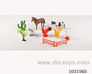 6pcs animals set 6 inch in PP bag with header