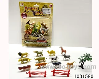 12pcs animals set 3 inch in blister card