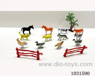 12pcs animals set in PP bag with header