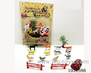 12pcs animals set in blister card