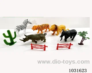 5pcs animals set in PP bag with header