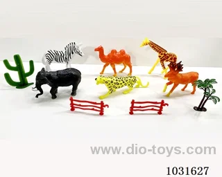 6pcs animals setin PP bag with header