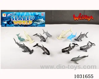 6pcs animals set 2sets mixed loading in PP bag with header