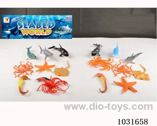 8pcs animals set  2sets mixed loadingin PP bag with header