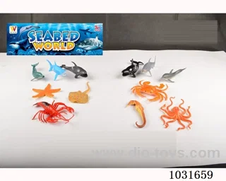 6pcs animals set  2sets mixed loadingin PP bag with header