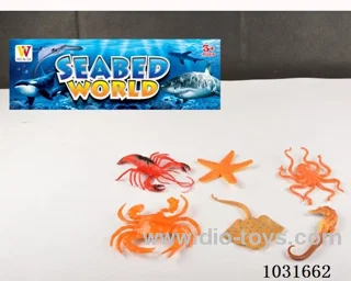 6pcs animals set in PP bag with header