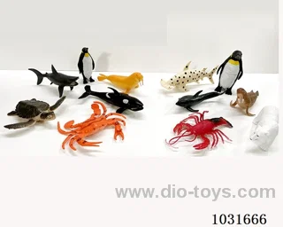 6pcs animals set in PP bag with header