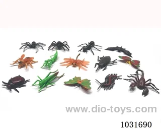 14pcs animals set  in PP bag with header