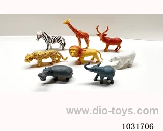 8pcs animals set in PP bag with header