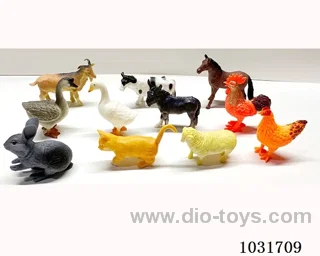 11pcs animals set  in PP bag with header
