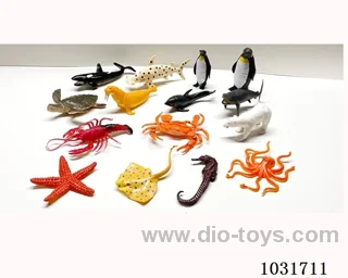 15pcs animals set in PP bag with header