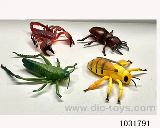 4pcs animals set in PP bag with header