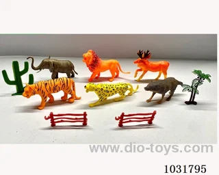 6pcs animals set in PP bag with header