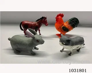 4pcs animals set  8inch  in PP bag with header