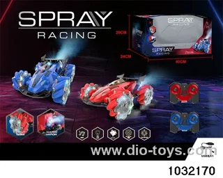Spraying RC car in window box