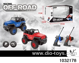 RC off-road vehicles in window box