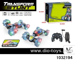 Sideways twisting and turning stunt car included battery