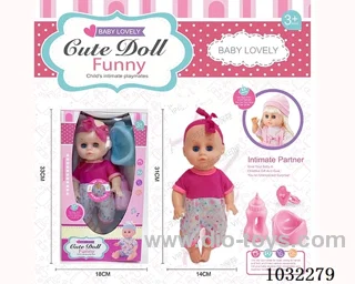 doll set with movable eyes &IC 2color mixed loading in window box