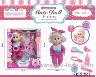 doll set with movable eyes &IC 2color mixed loading in window box