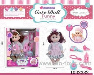 doll set with movable eyes &IC 2color mixed loading in window box