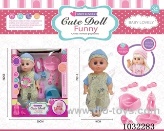 doll set with movable eyes &IC 2color mixed loading in window box