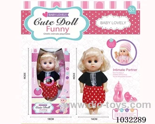 doll set with movable eyes &IC 2color mixed loading in window box