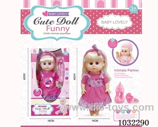 doll set with movable eyes &IC 2color mixed loading in window box