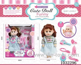 doll set with movable eyes &IC 2color mixed loading in window box