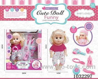 doll set with movable eyes &IC 2color mixed loading in window box