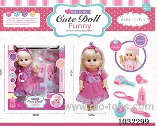 doll set with movable eyes &IC 2color mixed loading in window box