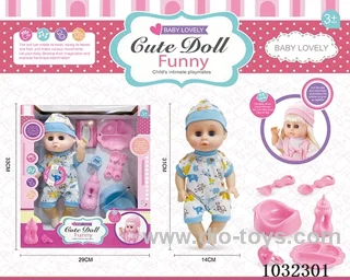 doll set with movable eyes &IC 2color mixed loading in window box