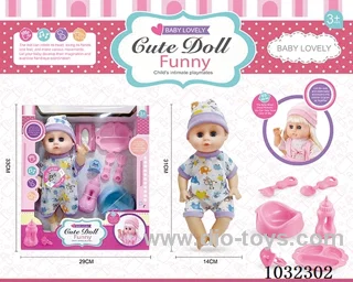 doll set with movable eyes &IC 2color mixed loading in window box