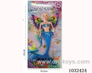 11inch barbie with light 4color mixed loading in blister